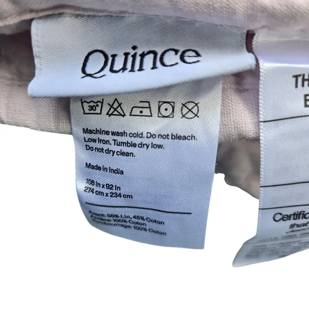 NEW Quince European Linen Cotton Stitch Quilt King / California King Orchid